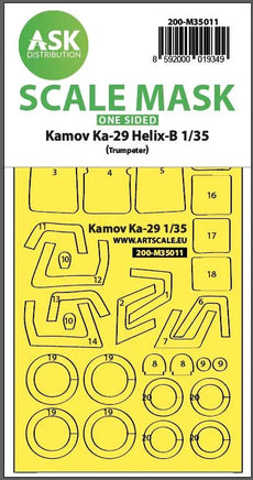 1/35 Art Scale Kamov Ka-29 Helix-B One-Sided Painting Mask for Trumpeter 35011