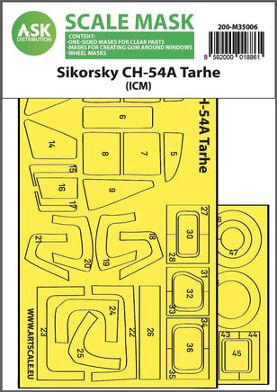 1/35 Art Scale Sikorsky CH-54A Tarhe One-Sided Express Fit Mask for ICM 35006