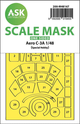 1/48 Art Scale Aero C-3A One-Sided Express Fit Mask for Special Hobby 48167
