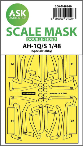 1/48 Art Scale AH-1Q/S Cobra Double-Sided Fit Express Mask for Special Hobby 48160