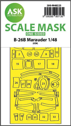 1/48 Art Scale B-26B Marauder One-Sided Express Fit Mask for ICM 48223