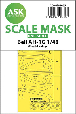 1/48 Art Scale Bell AH-1G One-Sided Express Mask for Special Hobby 48055