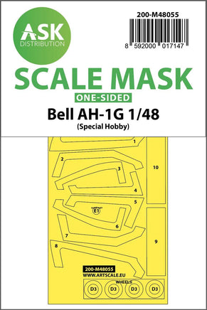 1/48 Art Scale Bell AH-1G One-Sided Express Mask for Special Hobby 48055