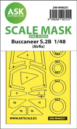 1/48 Art Scale Buccaneer S.2B One-Sided Express Fit Mask for Airfix 48231
