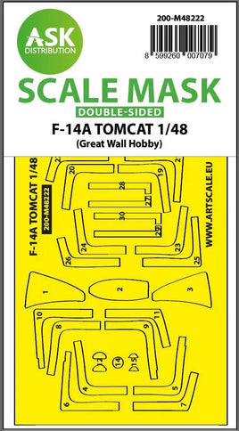 1/48 Art Scale F-14A Tomcat Double-Sided Express Fit Mask for GWH 48222
