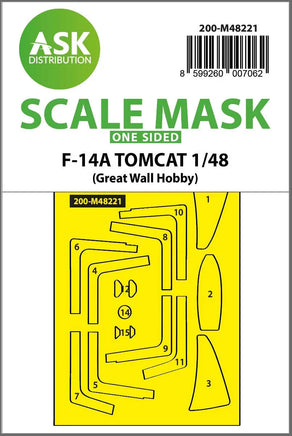 1/48 Art Scale F-14A Tomcat One-Sided Express Fit Mask for GWH 48221