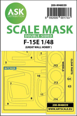 1/48 Art Scale F-15E Double-Sided Painting Mask for Great Wall Hobby 48039