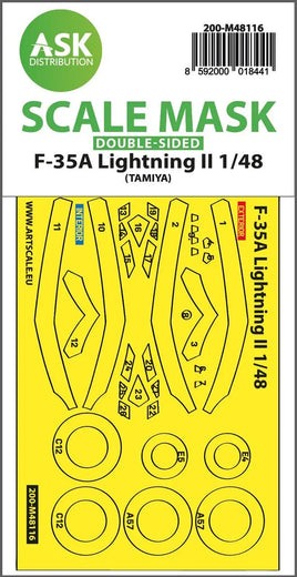 1/48 Art Scale F-35A Lightning II Double-Sided Express Mask, Self-Adhesive and Pre-Cutted for Tamiya 48116