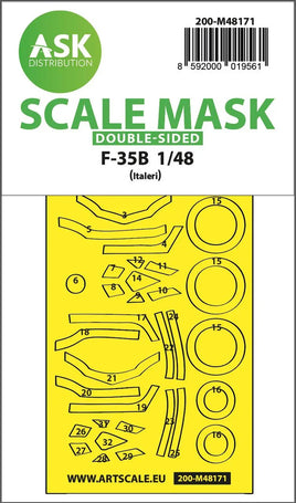 1/48 Art Scale F-35B Double-Sided Express Fit Mask for Italeri 48171