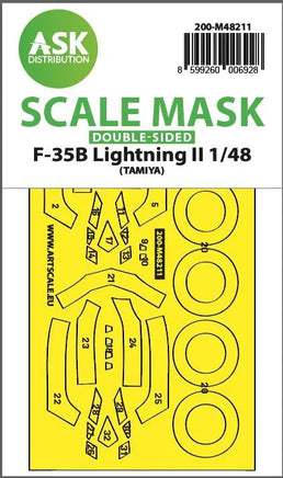 1/48 Art Scale F-35B Lightning II Double-Sided Express Fit Mask for Tamiya 48211