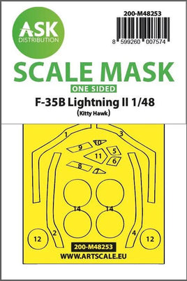 1/48 Art Scale F-35B Lightning II One-Sided Express Fit Mask for Kitty Hawk 48253