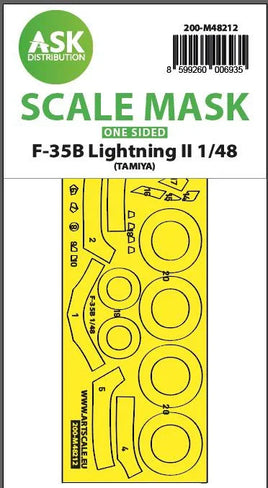 1/48 Art Scale F-35B Lightning II One-Sided Express Fit Mask for Tamiya 48212