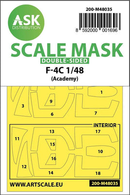1/48 Art Scale F-4C Double-Sided Painting Mask for Academy 48035