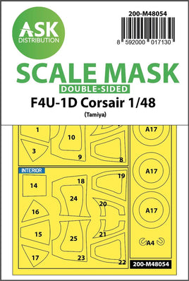 1/48 Art Scale F4U-1D Corsair Double-Sided Express Mask for Tamiya 48054
