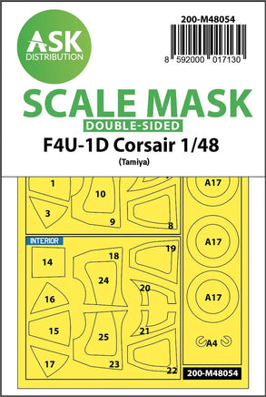 1/48 Art Scale F4U-1D Corsair Double-Sided Express Mask for Tamiya 48054