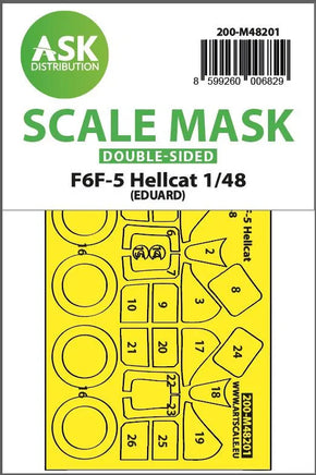 1/48 Art Scale F6F-5 Hellcat Double-Sided Express Fit Mask for Eduard 48201