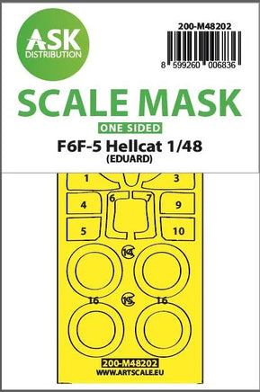 1/48 Art Scale F6F-5 Hellcat One-Sided Express Fit Mask for Eduard 48202
