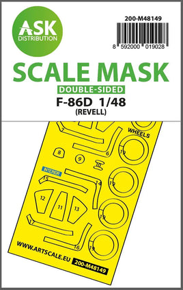 1/48 Art Scale F-86D Double-Sided Express Fit Mask for Revell 48149