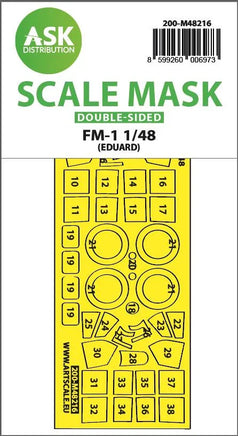 1/48 Art Scale FM-1 Double-Sided Express Fit Mask for Eduard 48216