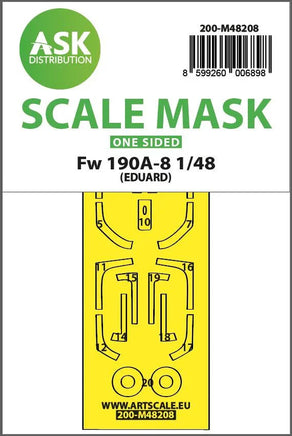1/48 Art Scale Fw 190A-8 One-Sided Express Fit Mask for Eduard 48208