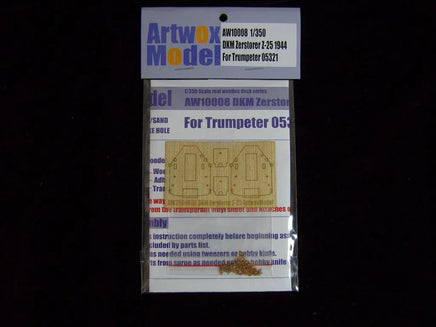 1/350 Artwox DKM Zerstorer Z-25 1944 Wood Deck 10008