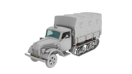1/72 IBG Model V3000S/SSM Maultier German Halftrack with Tall Cargo Bed and Tarpaulin 72074