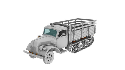 1/72 IBG Model V3000S/SSM Maultier German Halftrack with Tall Cargo Bed and Tarpaulin 72074