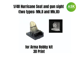 1/48 Art Scale Hurricane Seat and Gun Sight (two types: Mk.II and Mk.III) 48005