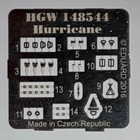 1/48 Art Scale Hurricane Seat with Textile Seat Belts, Buckels and Gun Sight (Two Types) 48004