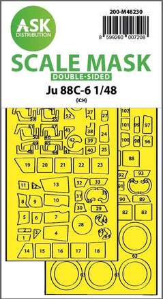 1/48 Art Scale Ju 88C-6 Double-Sided Express Fit Mask for ICM 48230