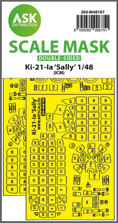 1/48 Art Scale Ki-21-Ia Sally Double-Sided Express Fit Mask for ICM 48197