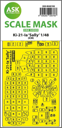 1/48 Art Scale Ki-21-Ia Sally One-Sided Express Fit Mask for ICM 48198