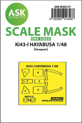 1/48 Art Scale Ki-43-I Hayabusa One-Sided Express Mask, Self-Adhesive and Pre-Cutted for Hasegawa 48127