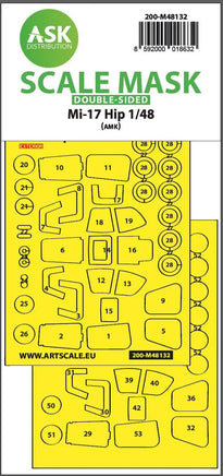 1/48 Art Scale Mil Mi-17Hip Double-Sided Express Mask for AMK 48132