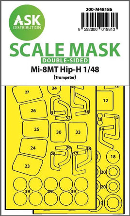 1/48 Art Scale Mil Mi-8MT Double-Sided Express Fit Mask for Trumpeter 48186