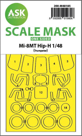 1/48 Art Scale Mil Mi-8MT One-Sided Express Fit Mask for Trumpeter 48185