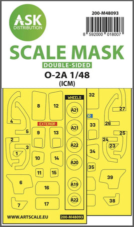 1/48 Art Scale O-2A Double-Sided Mask Self-Adhesive, Pre-Cutted for ICM 48093