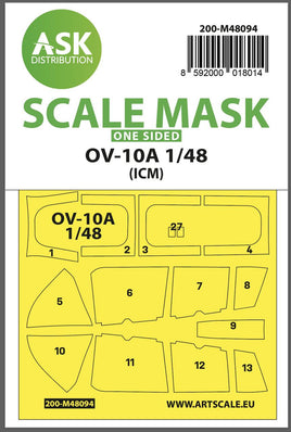 1/48 Art Scale OV-10A One-Sided Mask Self-Adhesive Pre-Cutted for ICM 48094