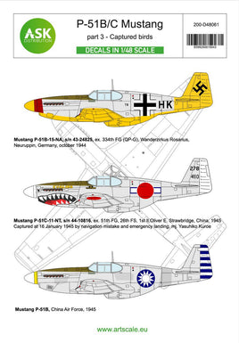 1/48 Art Scale P-51B/C Mustang Part 3 - Captured Birds 48061