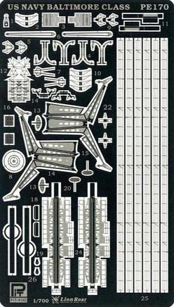 1/700 Pitroad PE for WWII USN Heavy Cruiser Baltimore Class PE170