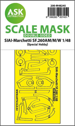 1/48 Art Scale SIAI-Marchetti SF.260AM/M/W Double-Sided Express Fit Mask for Special Hobby 48245