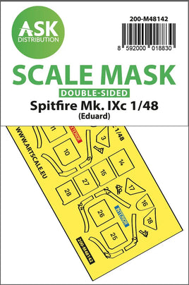 1/48 Art Scale Spitfire Mk.IXc Double-Sided Express Fit Mask for Eduard 48142