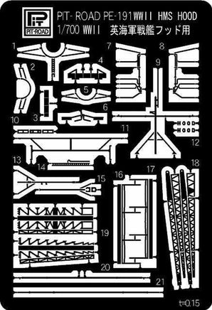1/700 Pitroad PE for WWII HMS Battle Cruiser Hood PE191
