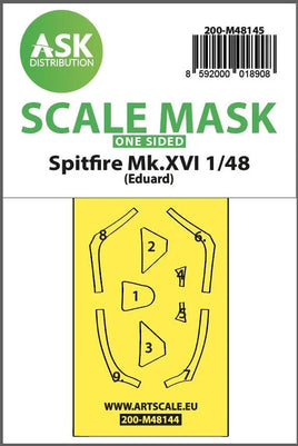 1/48 Art Scale Spitfire Mk.XVI one-Sided Express Fit Mask for Eduard 48145