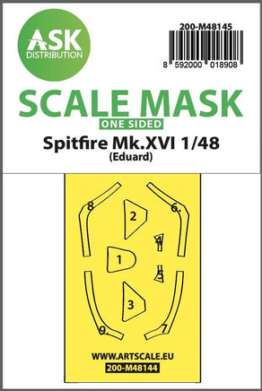 1/48 Art Scale Spitfire Mk.XVI one-Sided Express Fit Mask for Eduard 48145
