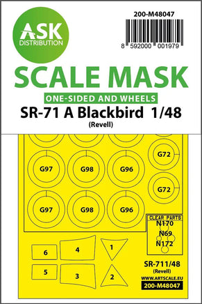 1/48 Art Scale SR-71 A Blackbird One-Sided Mask for Revell 48047