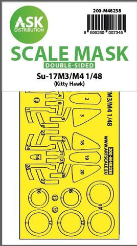 1/48 Art Scale Su-17M3/M4 Double-Sided Express Fit Mask for Kitty Hawk 48238