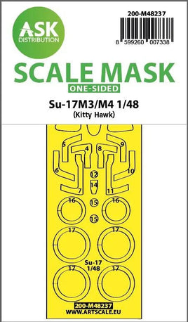 1/48 Art Scale Su-17M3/M4 One-Sided Express Fit Mask for Kitty Hawk 48237