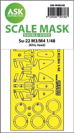 1/48 Art Scale Su-22M3/M4 Double-Sided Express Fit Mask for Kitty Hawk 48240