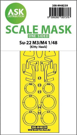 1/48 Art Scale Su-22M3/M4 One-Sided Express Fit Mask for Kitty Hawk 48239